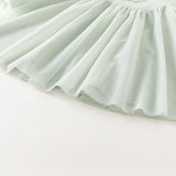 Dave&Bella Girls Green Long Sleeve Tulle A-Line Party Dress