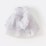 Dave&Bella Toddler Girls Stylish Grey Purple Floral Print Mesh Party Dress