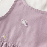 Dave&Bella Toddler Girls Purple Floral Sweet A-line Birthday Dress