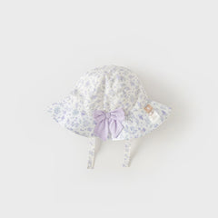Dave&Bella Girls Autumn Fashion Floral/Denim Blue Cotton Hat