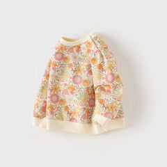 Dave&Bella Kids Girls Spring Sweatshirt Floral Pullover