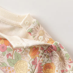 Dave&Bella Kids Girls Spring Sweatshirt Floral Pullover