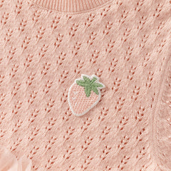 Dave&Bella Toddler Girls Autumn Light Pink Soft Knit Sweater Mesh A-line Princess Dress