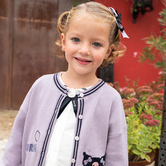 Dave Bella 2025 Spring Toddler Girls' Pleated Skirt Set