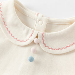 Dave&Bella Toddler Girls Autumn Beige A-line Knit Dress