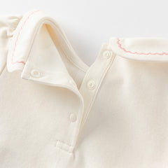 Dave&Bella Toddler Girls Autumn Beige A-line Knit Dress