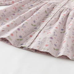 Dave&Bella Toddler Girls Soft Cotton Floral Print Dress(wallet bag)