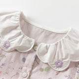 Dave&Bella Toddler Girls Soft Cotton Floral Print Dress(wallet bag)