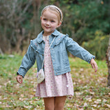 Dave&Bella Toddler Girls Soft Cotton Floral Print Dress(wallet bag)