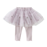 Dave&Bella Toddler Girls Mesh Skirt Leggings Pants