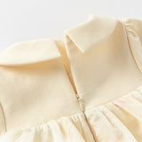 Dave&Bella Toddler Girls Gentle Yellow Floral Princess Mesh Dress