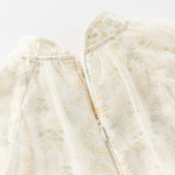 Dave&Bella Kids Girls Charming Yellow Chinese-style Floral Soft Mesh Princess Dress