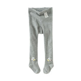 Dave&Bella Toddler Girls Beige/Grey Sweet Footed Tights Leggings