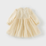 Dave&Bella Toddler Girls Adorable Flower Embroidered Mesh Princess Dresses