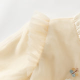 Dave&Bella Toddler Girls Adorable Flower Embroidered Mesh Princess Dresses