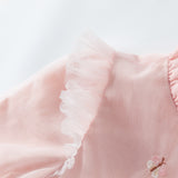 Dave&Bella Toddler Girls Adorable Flower Embroidered Mesh Princess Dresses