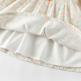 Dave&Bella Toddler Girls Breathable Cotton Cute Floral Print Dress