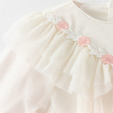 Dave&Bella Toddler Girls Soft Seashell Pink Mesh Party Dress