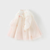 Dave&Bella Toddler Girls Soft Seashell Pink Mesh Party Dress