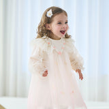 Dave&Bella Toddler Girls Soft Seashell Pink Mesh Party Dress