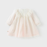 Dave&Bella Toddler Girls Soft Seashell Pink Mesh Party Dress