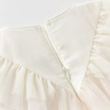 Dave&Bella Toddler Girls Soft Seashell Pink Mesh Party Dress