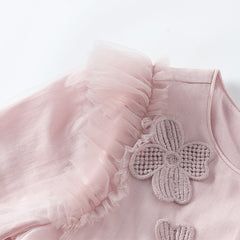 Dave&Bella Baby Girls Spring Floral Mesh Princess Dress