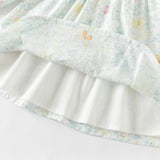 Dave&Bella Toddler Girls Sweet Pure Cotton Floral Print Dress