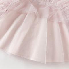 Dave&Bella Girls Spring Dress - Cute Mesh Embroidery Princess Dress for Party