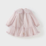Dave&Bella Toddler Girls Cute Mesh Embroidery Princess Party Dress