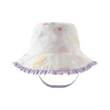 Dave&Bella Toddler Girls Grape Purple Cotton Reversible Fisherman Hats