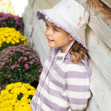 Dave&Bella Toddler Girls Grape Purple Cotton Reversible Fisherman Hats
