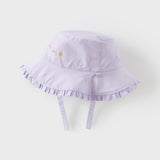 Dave&Bella Toddler Girls Grape Purple Cotton Reversible Fisherman Hats