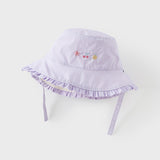 Dave&Bella Toddler Girls Grape Purple Cotton Reversible Fisherman Hats