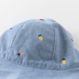 Dave&Bella Girls Fashion Floral/Denim Blue Cotton Hat