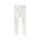 Dave&Bella Toddler Girls Beige/Light Grey Outdoor Footless Tights Leggings