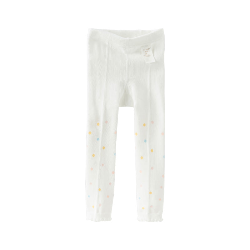 Dave&Bella Girls Autumn Beige/Light Grey Outdoor Footless Tights Leggings