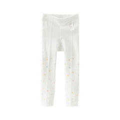 Dave&Bella Girls Autumn Beige/Light Grey Outdoor Footless Tights Leggings