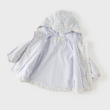 Dave&Bella Toddler Girls Purple Floral Print Charming Hooded Lightweight Jackets