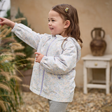 Dave&Bella Toddler Girls Purple Floral Print Charming Hooded Lightweight Jackets