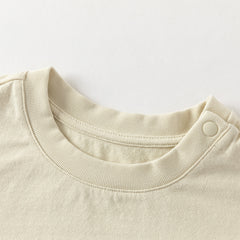 Dave&Bella Toddler Boys/Girls Versatile Light Green/Pink Lightweight Cotton T-shirt Tops