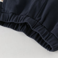 Dave&Bella Toddler Boys Light Khaki/Navy Blue Casual Wide Pants