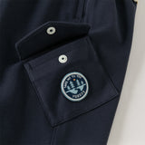 Dave&Bella Toddler Boys Light Khaki/Navy Blue Casual Wide Pants