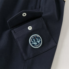 Dave&Bella Toddler Boys Light Khaki/Navy Blue Casual Wide Pants