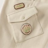 Dave&Bella Toddler Boys Light Khaki/Navy Blue Casual Wide Pants