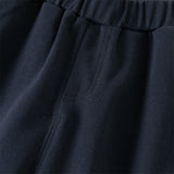 Dave&Bella Toddler Boys Light Khaki/Navy Blue Casual Wide Pants