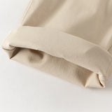 Dave&Bella Toddler Girls Classic Khaki Cotton Wide Straight-leg Pants