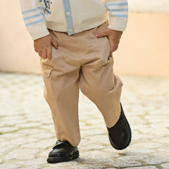Dave&Bella Toddler Boys Khaki Soft Straight-leg Pants
