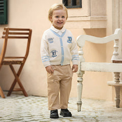 Dave&Bella Toddler Boys Khaki Soft Straight-leg Pants