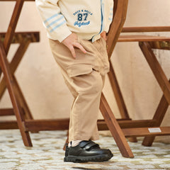 Dave&Bella Toddler Boys Khaki Soft Straight-leg Pants